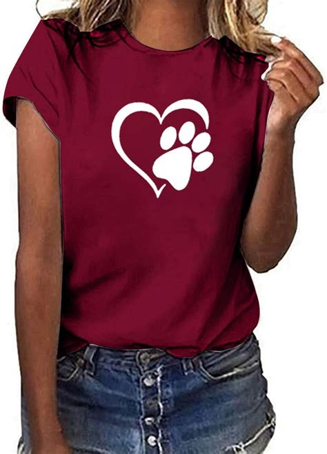 Short Sleeved T Shirts For Women Casual Short Sleeved Tops With Cat