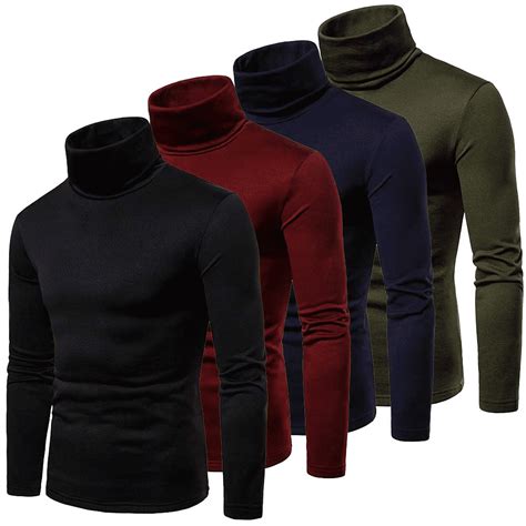 On All Orders Free Shipping Mens Thermal High Collar Turtle Neck