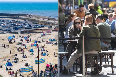 uk weather forecast britain to bask in 20c mini heatwave today as sunshine to return after