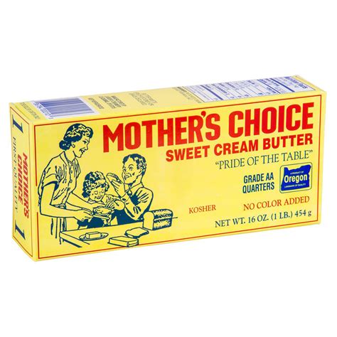 1 Lb Cubed Butter Mothers Choice Salted 18cs Petes Milk Delivery