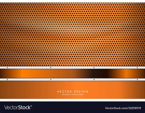 Orange Metallic Background Royalty Free Vector Image