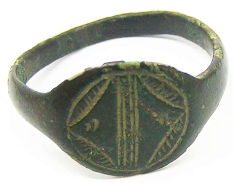 Medieval Bronze Signet Ring In Antique Rings