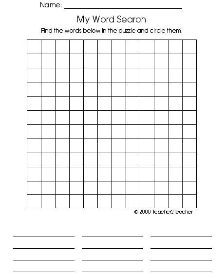 Blank Word Search Puzzles Printable Thank You For Visiting Our Web