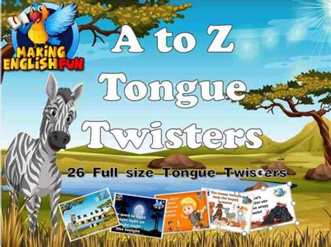 26 A To Z Alphabet Tongue Twisters Making English Fun