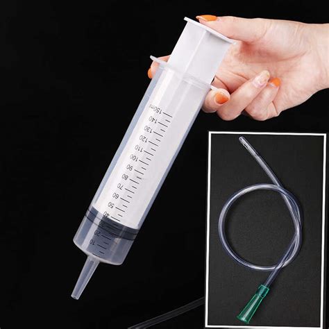 Reusable 150ml Large Lube Syringe Launcherandcatheter Tubevaginal Anus Douche Enema Anal Sex