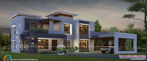 Modern Flat Roof House In Sq Yd Flat Roof House Kerala House Sexiz Pix