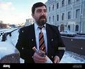 Boris Smirnov, great-great-grandson of Pyotr Smirnov, outside the ...
