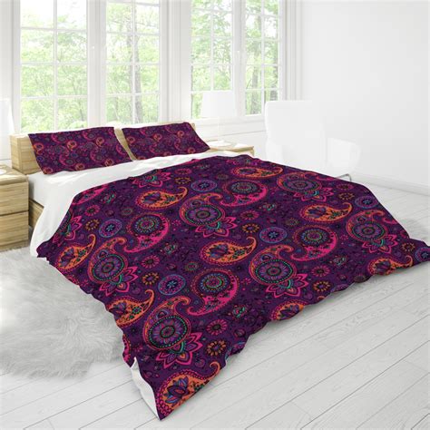 Purple Paisley Duvet Cover Bohemian Bedroom ⋆ Enchanted Bohemian
