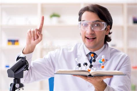 The Young Male Scientist Working In The Lab Stock Photo Image Of