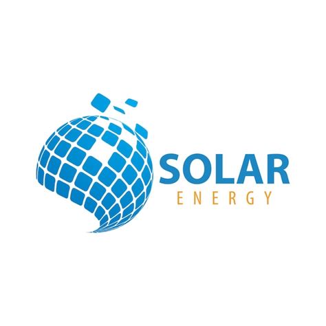 Logo Panel Solar Vector Premium