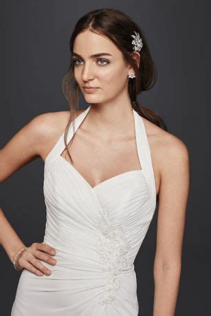 Lace wedding dresses>beaded halter mermaid lace wedding dress. Halter Sheath Wedding Dress with Lace Appliques | David's ...