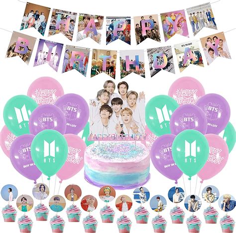 Buy Bts Birthday Party Decorations Kpop Birthday Supplies For Bangtan Boys Fans Include Bts