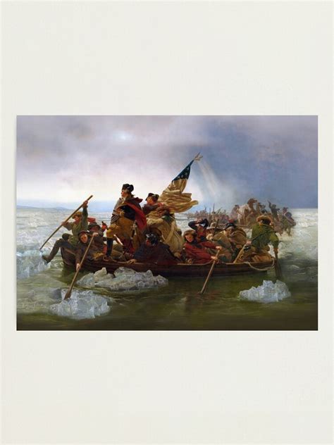 Lámina Fotográfica George Washington Cruzando El Río Delaware Ejército