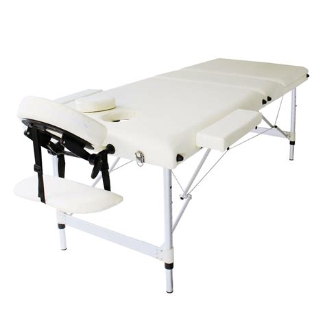 Table De Massage En Aluminium Banc De Massage Pliable Table De Thérapie Blanc 160000342