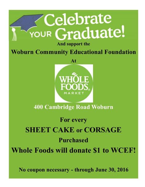 Celebrate Your Graduate And Support Wcef Woburn Community