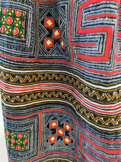 Detail of Hmong Skirt Handwoven Textiles and Handembroidery | Hand ...