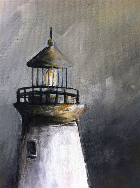 Lighthouse Print Of Original Acrylic Painting Acrylic Painting Rocks