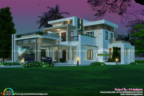 3192 Sq Ft Contemporary Style Box Model Kerala Home Design And Floor
