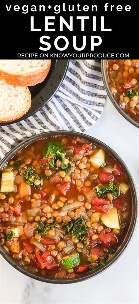 This Is The Best Vegan Lentil Soup Recipe Easily Prep This Comforting Soup Ahead Of Time Or You