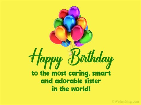 160 Birthday Wishes for Sister - Happy Birthday Sister | WishesMsg