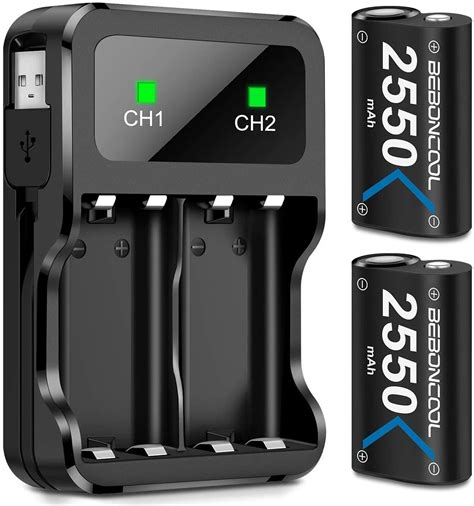 Beboncool Xbox One Rechargeable Battery Pack 2x2550mah Rechargeable