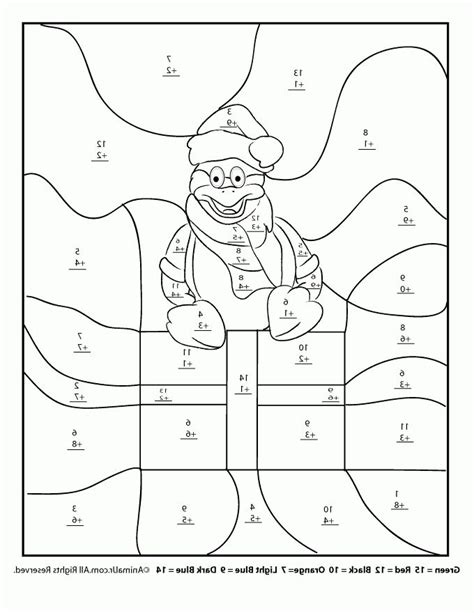 Christmas Math Coloring Pages - Coloring Home