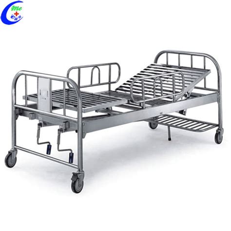China Stainless Steel Crank Manual Hospital Bed China Manual Hospital Bed Crank Hospital Bed