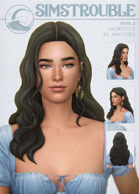 Marla By Simstrouble Base Game Compatible 24 Swatches All Lods Hat