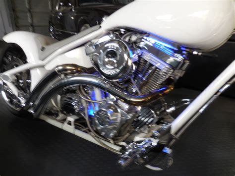 2008 Custom Built Chopper Motorcycle Beautiful Built White With Lots