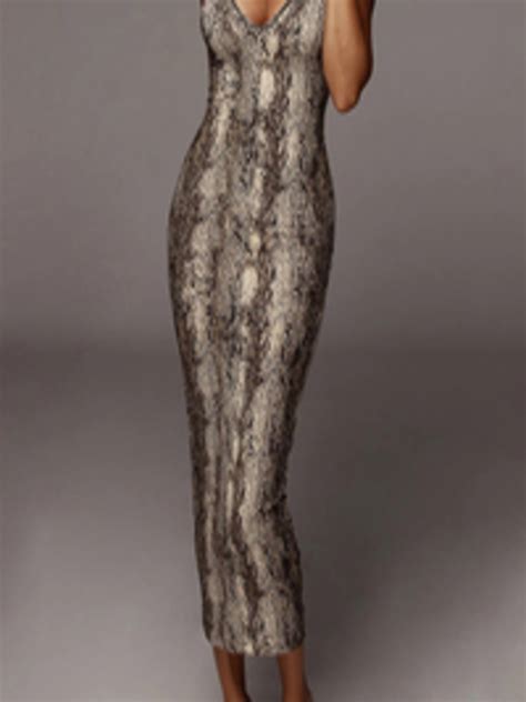 Buy Urbanic Brown Bodycon Midi Dress Dresses For Women 18500834 Myntra
