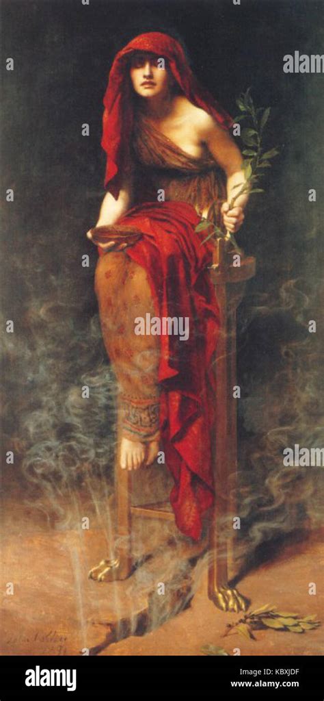 John Collier Priestess Of Delphi Stock Photo Alamy