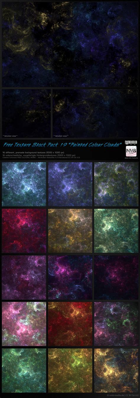 Texture Stock Pack 19 Painted Colour Clouds By Hexe78 On Deviantart