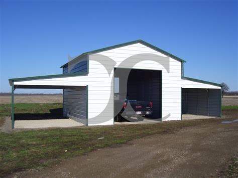 Raised Center Aisle Barn Vertical Roof 42w X 26l X 12h Metal Shelter
