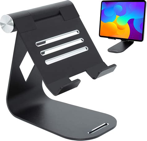 Adjustable Tablet Holder Stand For Desk Oak Savanna Ipad Stand Holder