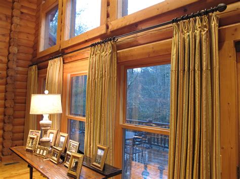 Acrylic accents on finials, tie backs and rods are huge right now, says gentry. Window Treatments For Cabins | Shapeyourminds.com