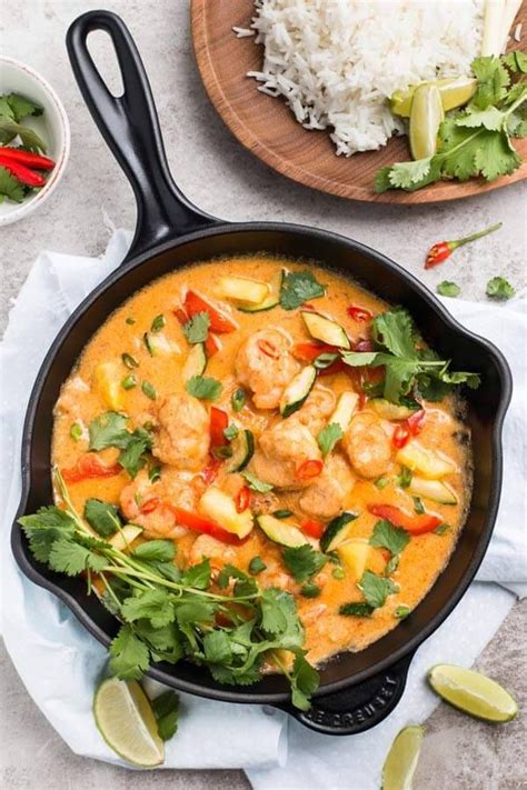 Best selling cookbook author dan toombs aka the curry guy shares his delicious recipe. Quick Thai Shrimp Curry with Pineapple: vegetables and shrimp are cooked with a delicious ...