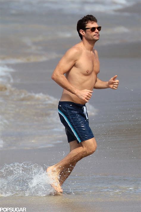 Ryan Seacrest Went Sans Shirt During A January Beach Day In St Barts