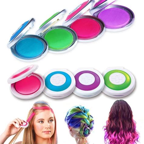 4 Colors Non Toxic Temporary Easy Diy Hair Chalks Dye