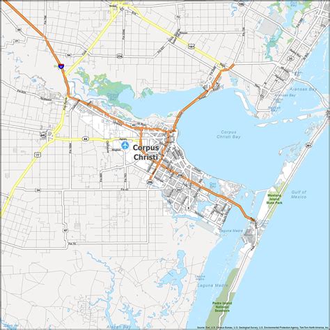 Corpus Christi Map, Texas - GIS Geography