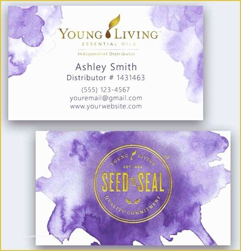 55 Free Young Living Business Card Templates Heritagechristiancollege