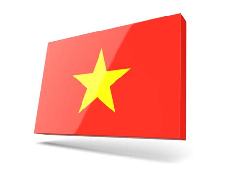 Thin Rectangular Icon Illustration Of Flag Of Vietnam