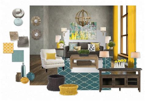 Teal And Gold Great Room By Createhome Olioboard Divers Maison
