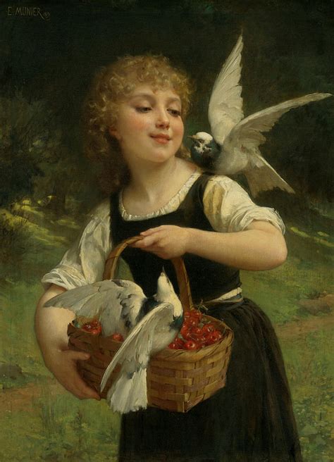 Messenger Of Love Painting By Emile Munier Fine Art America