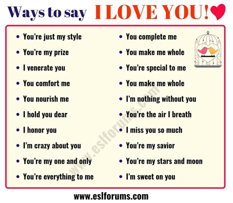 80 Romantic Ways To Say I Love You In English Artofit