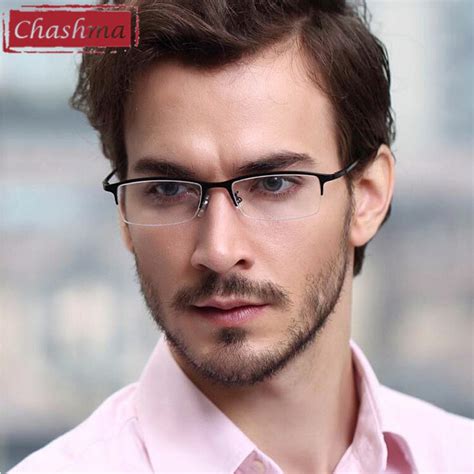 chashma titanium eyeglass ultra light weight frames optical frame glasses for men half rim