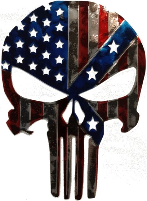 Download Punisher Americanconfederate Flag Punisher Skull Full