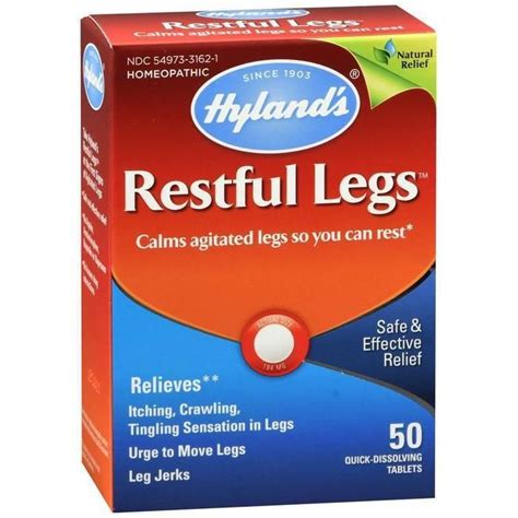 Hylands Restful Legs Tablets Natural Itching Crawling Tingling And