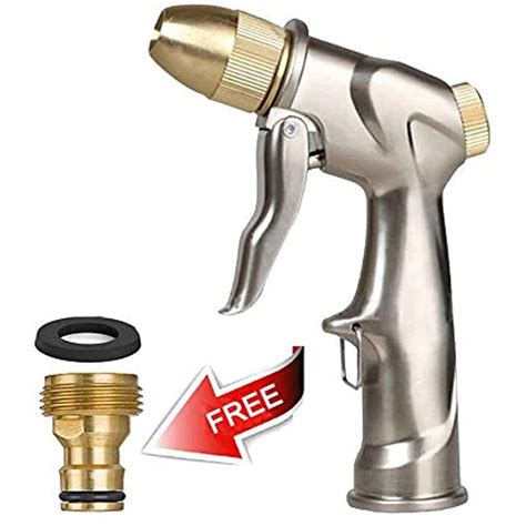 Garden Hose Nozzle Sprayer With Full Brass Nozzle Heavy Duty Metal