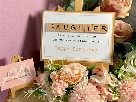 Daughter Birthday Card Happy Birthday Card Daughter Handmade Etsy Uk