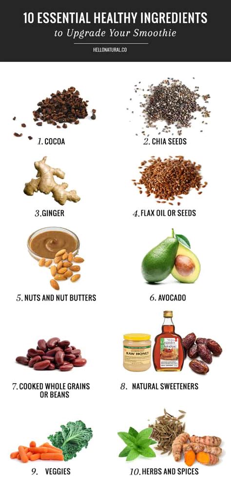 10 Essential Healthy Smoothie Ingredients